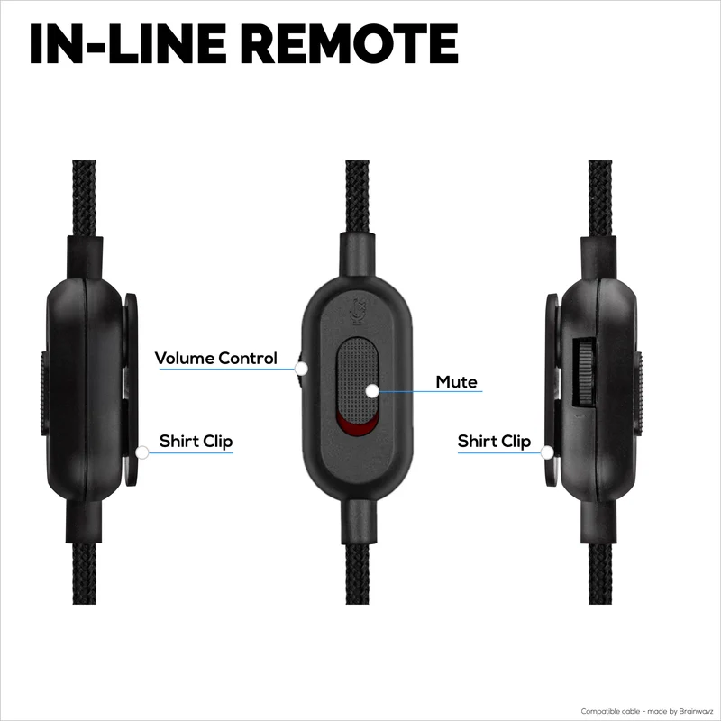 Câble audio de remplacement compatible avec Logitech G Pro, G Pro X, G433, G233 – Télécommande intégrée avec contrôle du volume et du silence