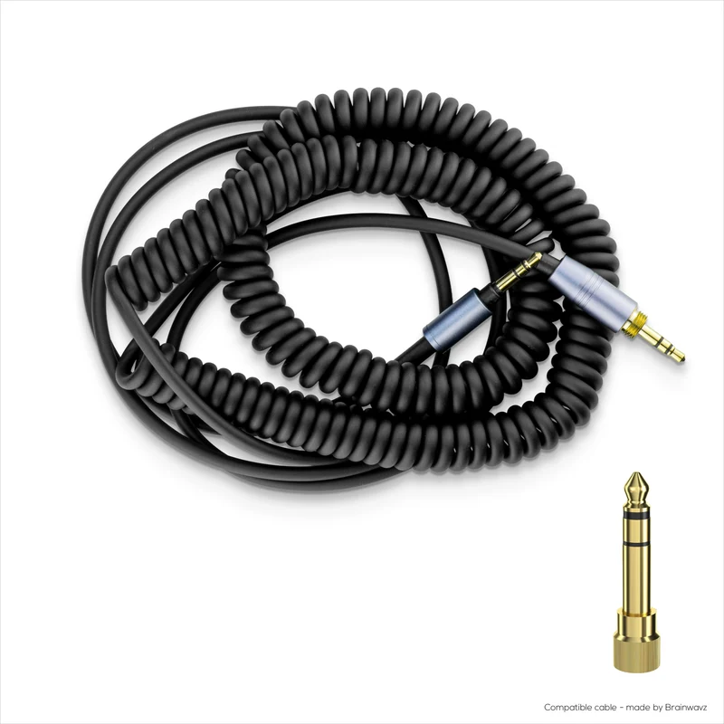 Câble audio spiralé de remplacement compatible avec Sony WH-1000XM5, 1000XM4, 1000XM3, 1000XM2, XB910N, CH700N, CH710N, MDR-XB950BT, XB950N1, 1000X