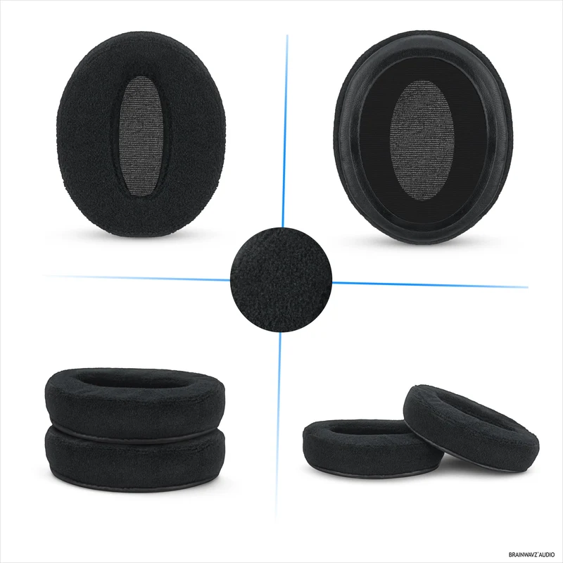 Coussinets d'oreille de rechange en velours pour casques Sennheiser HD4.50BT, HD4.50BTNC, HD450BT, HD4.50SE, HD4.40BT, HD4.30G, HD4.20S, HD458BT, HD450, HD400S et HD350BT. Velours doux et à mémoire de forme.