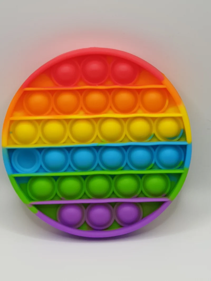 Poppit Simple Dimple Sensory Stress Relief Toy Rainbow Round Kids Adults