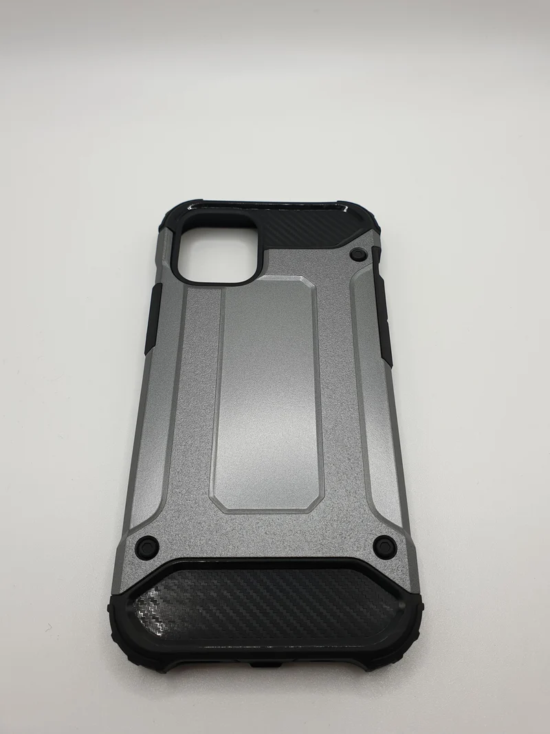 iPhone 12 Mini 5.4" Slim Armour Protection Case Cover Black & Grey Tough Durable Design