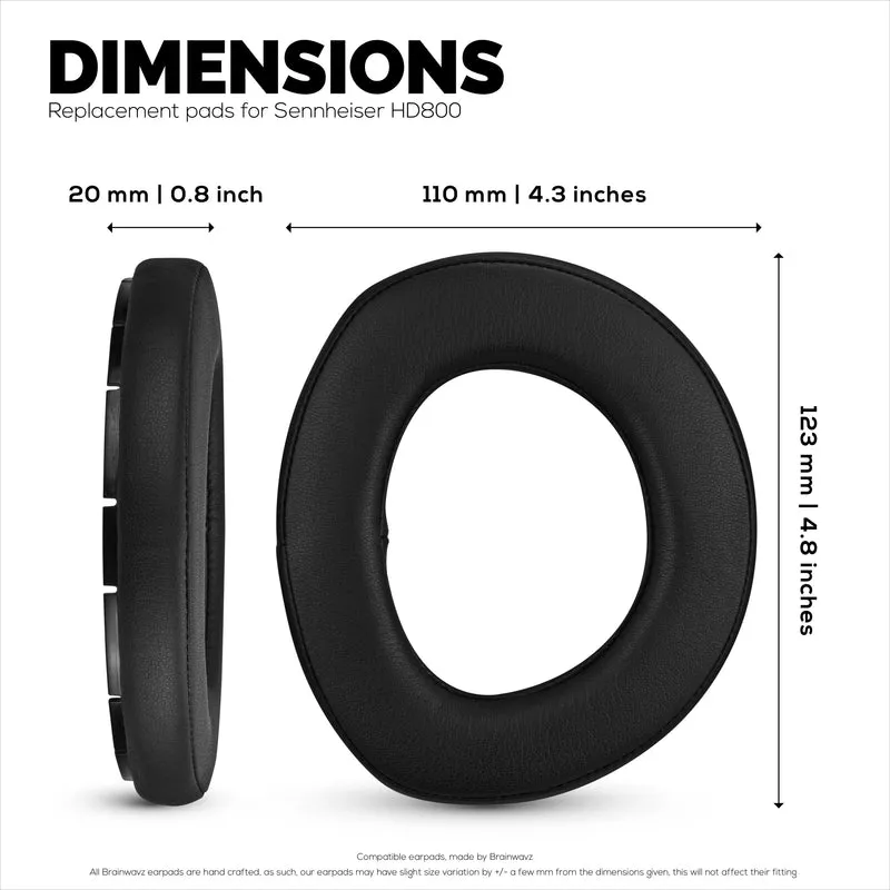 Coussinets d'oreille de remplacement pour casque de jeu Sennheiser HD800 et H800S, cuir PU, mousse à mémoire de forme, confort supplémentaire, amélioré, durable et longue durée de vie