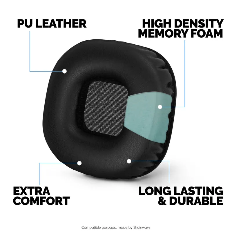 Coussinets d'oreille de remplacement pour casque Marshall MID-ANC, cuir PU, mousse à mémoire de forme pour plus de confort, coussinets d'oreille améliorés, durables et durables