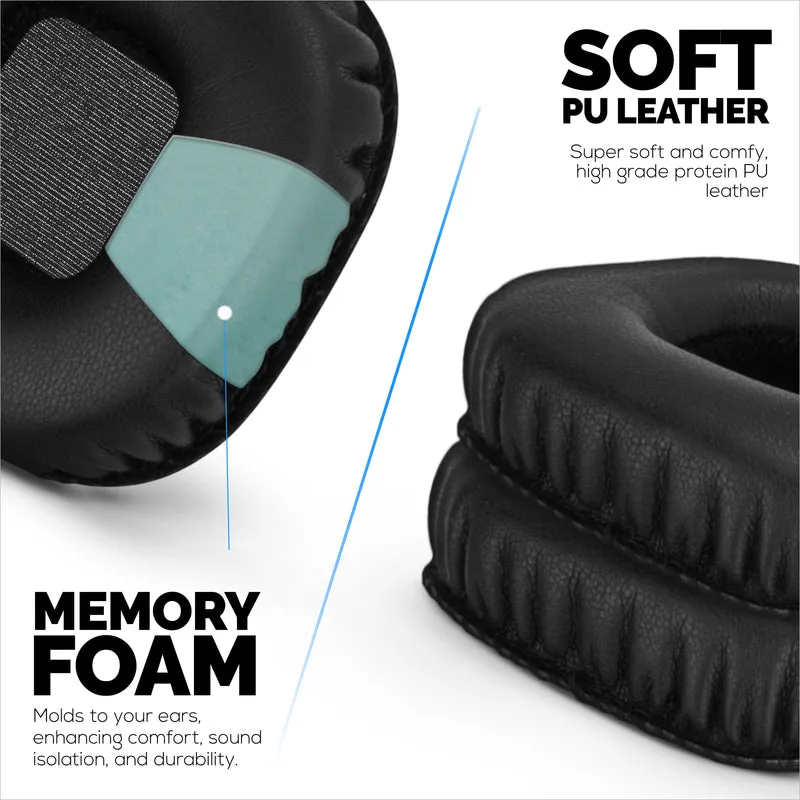 Coussinets d'oreille de remplacement pour casque Marshall MID-ANC, cuir PU, mousse à mémoire de forme pour plus de confort, coussinets d'oreille améliorés, durables et durables