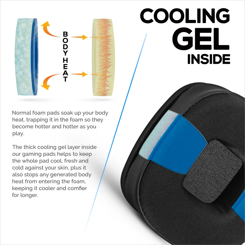 Coussinets d'oreille hybrides pour casque Marshall Major 4, gel froid, cuir PU et mousse à mémoire de forme plus épaisse pour un confort supplémentaire