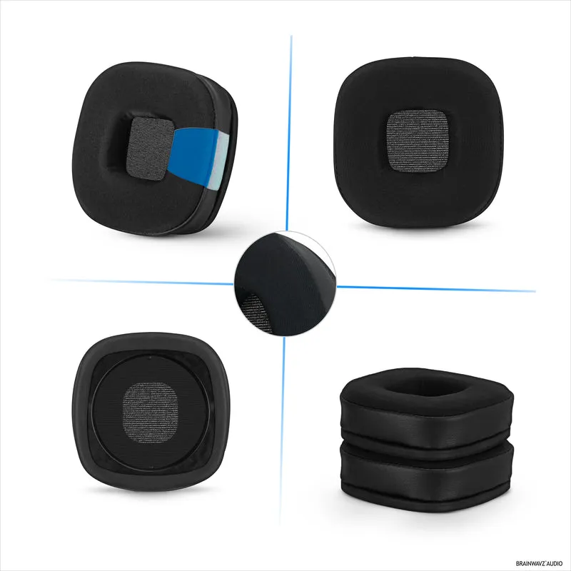 Coussinets d'oreille hybrides pour casque Marshall Major 4, gel froid, cuir PU et mousse à mémoire de forme plus épaisse pour un confort supplémentaire
