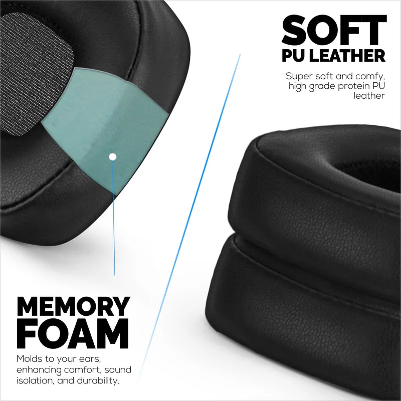 Coussinets d'oreille de remplacement pour casque Marshall Major 4, cuir PU, mousse à mémoire de forme pour plus de confort, coussinets d'oreille améliorés, durables et durables