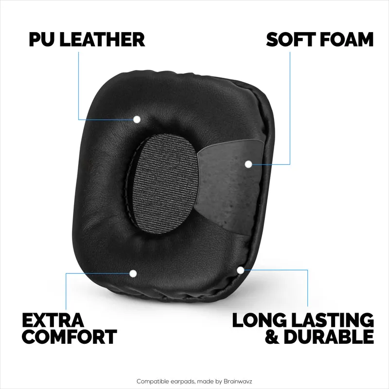Coussinets d'oreille de remplacement pour casque Marshall Major (1ère génération), cuir PU, mousse souple pour plus de confort, coussinets d'oreille améliorés, durables et durables