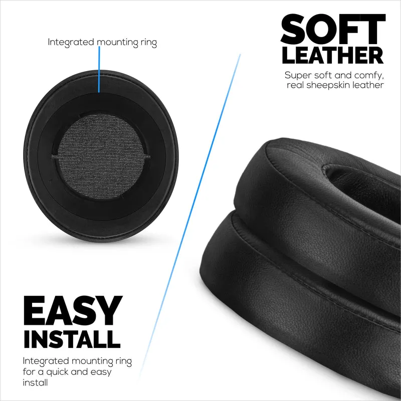 Coussinets d'oreille en peau de mouton pour casque Razer Kraken PRO V2 7.1, cuir véritable souple, mousse à mémoire de forme