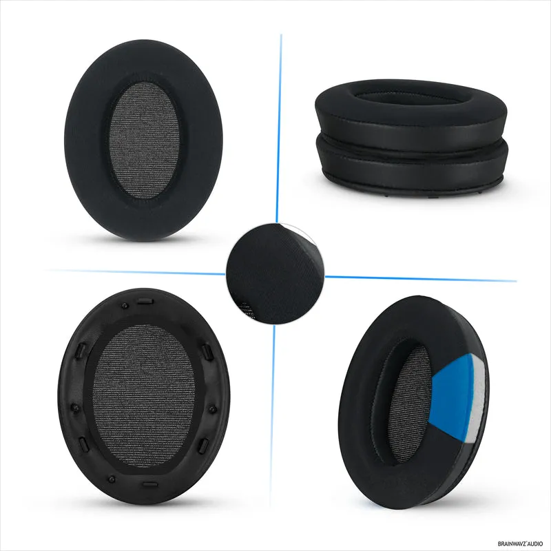 Coussinets d'oreille en gel hybride pour casque Sony WH-1000XM3, gel frais, tissu ultra doux, cuir PU et mousse à mémoire de forme plus épaisse