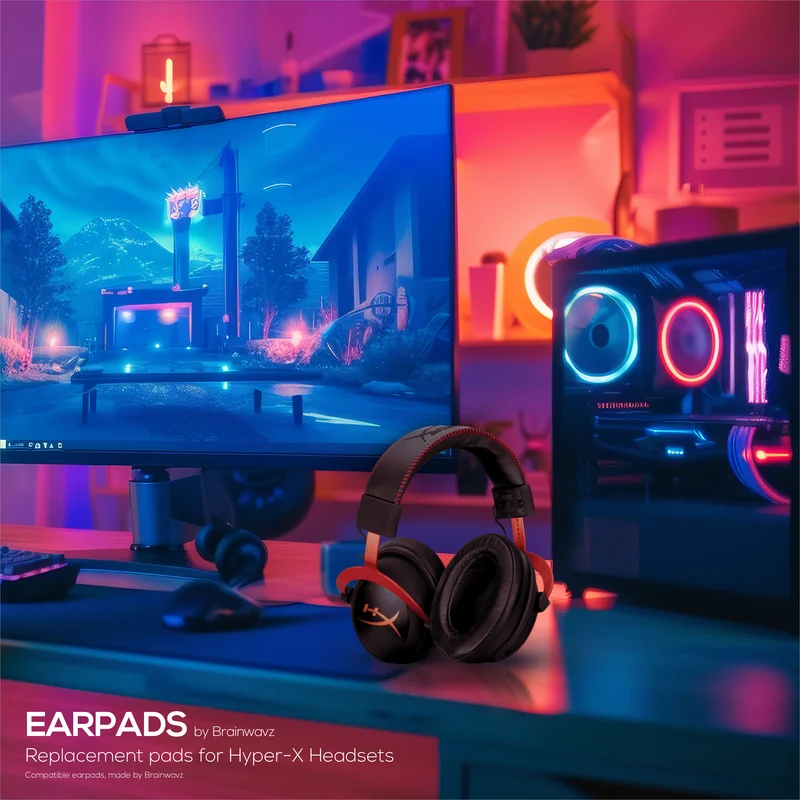Coussinets d'oreille en gel en peau de mouton pour casques HyperX Cloud 1, 2 Wireless, Core, Flight S, Alpha S et plus, cuir souple, gel rafraîchissant, confort supplémentaire, durable et longue durée de vie