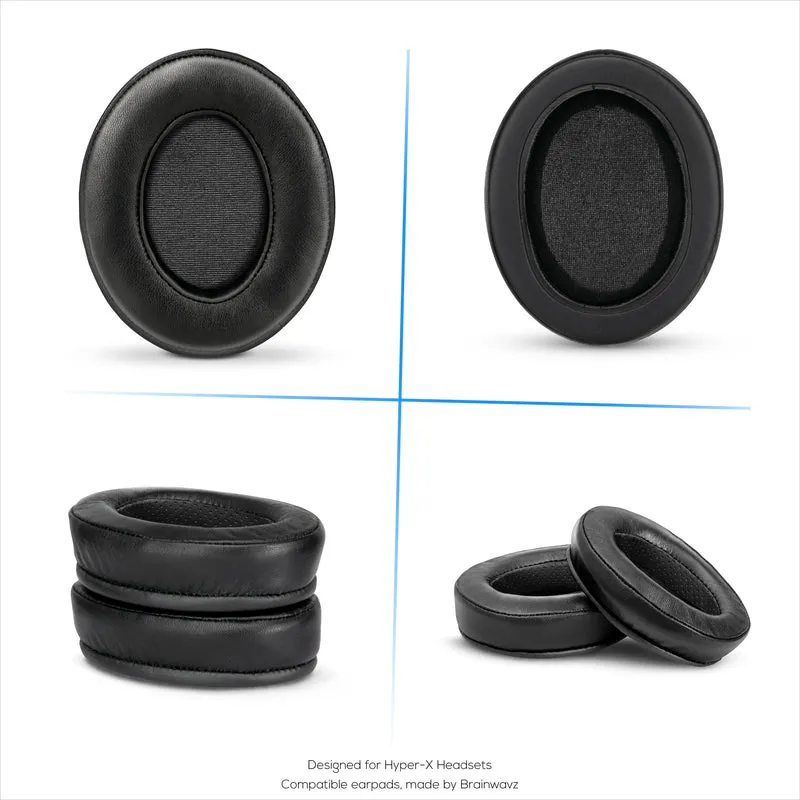 Coussinets d'oreille en gel en peau de mouton pour casques HyperX Cloud 1, 2 Wireless, Core, Flight S, Alpha S et plus, cuir souple, gel rafraîchissant, confort supplémentaire, durable et longue durée de vie