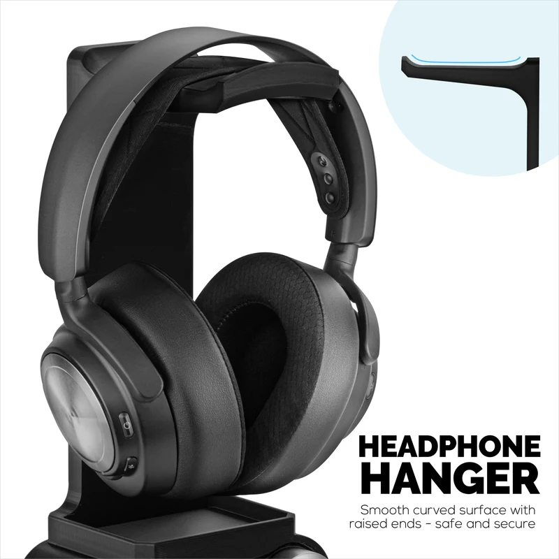 Support pour casque conçu pour les casques Steelseries Arctis Nova Pro Wireless, Nova Pro Omni et Nova Elite, avec station d'accueil pour la station de base sans fil.