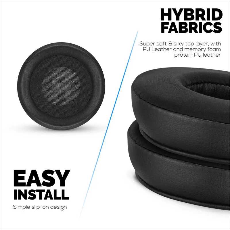 Coussinets d'oreille hybrides pour casques JBL JR300BT, TUNE 500, 510BT, 600BTNC, gel froid, tissu ultra doux, cuir PU et mousse à mémoire de forme plus épaisse