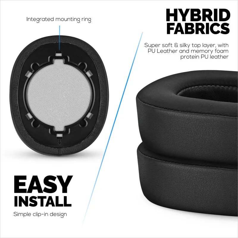 Coussinets d'oreille hybrides pour casque JBL LIVE 500BT, gel froid, tissu ultra doux, cuir PU et mousse à mémoire de forme plus épaisse
