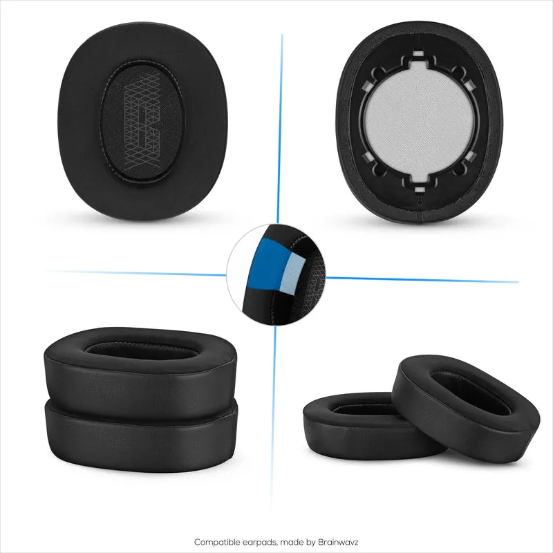 Coussinets d'oreille hybrides pour casque JBL LIVE 500BT, gel froid, tissu ultra doux, cuir PU et mousse à mémoire de forme plus épaisse