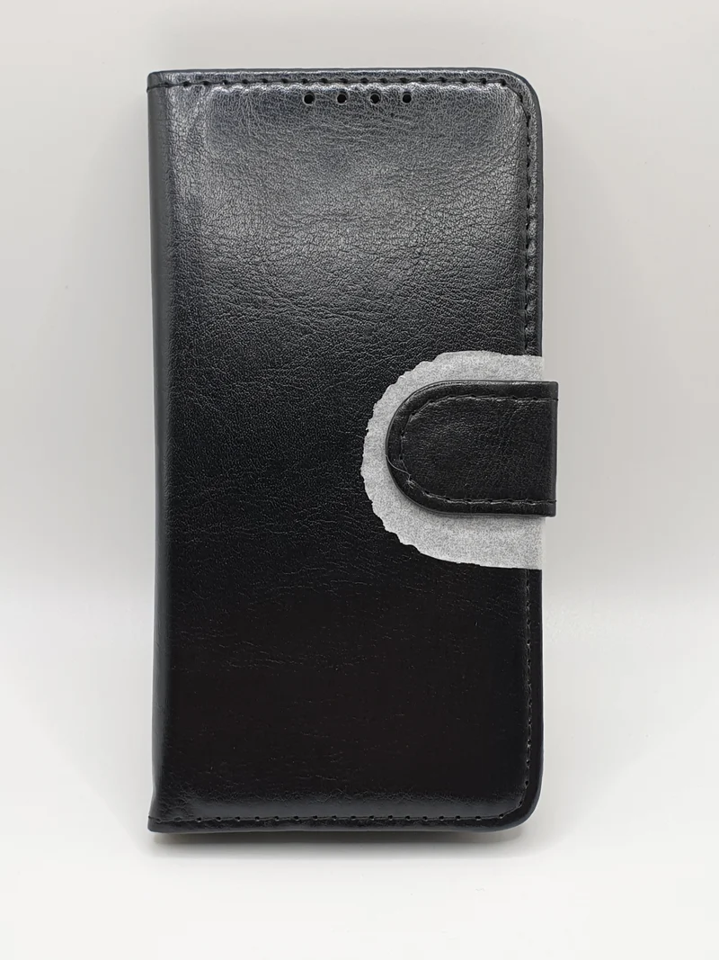 Samsung A40 Wallet Card Insert Case Faux Leather Black Full Protection