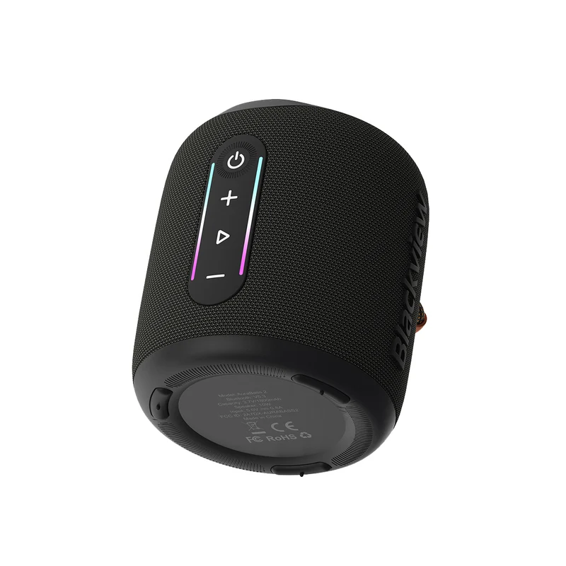 Blackview AuraBass 2 – Mini Enceinte Bluetooth Portable Stéréo IPX7 – Étanchéité Totale et Résistante aux Chutes pour l’Extérieur