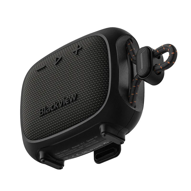Blackview AuraBass 1 – Mini Enceinte Bluetooth Portable Stéréo IPX7 – Étanchéité Totale pour Activités de Plein Air