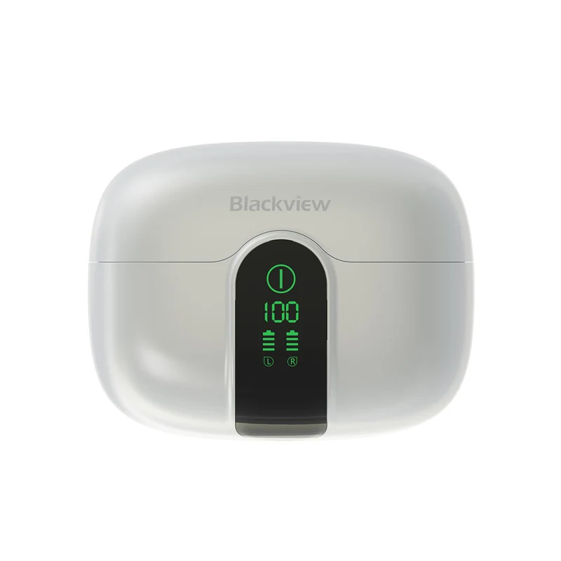 Blackview AirBuds 15 - Écouteurs OWS à clipser avec écran LED étanche IPX5 et Bluetooth 6.0