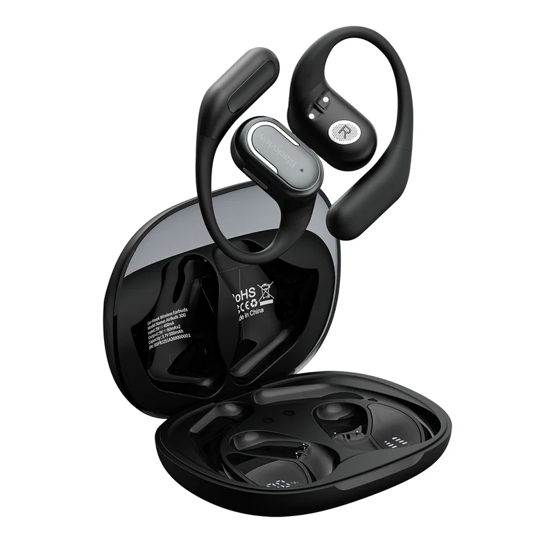 Blackview AirBuds 300 – Écouteurs Intra-Auriculaire OWS à Oreille Ouverte – IPX5 Étanchéité – Affichage Numérique Batterie – Micro ENC Réduction de Bruit – Bluetooth 6.0