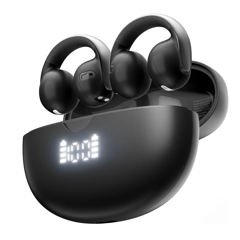 Blackview AirBuds 13 – Écouteurs Sans Fil TWS Bluetooth 5.4 – Driver 13 mm – IPX7 Étanchéité – Design Clip-On à Conduction d’Air