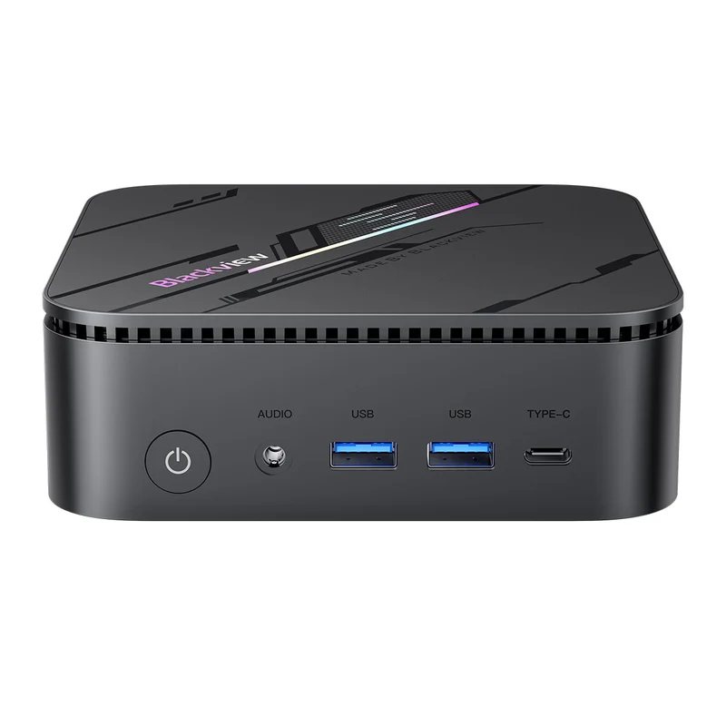 Blackview MP100 Pro - Mini-PC, Intel/AMD CPU, 16 Go RAM, 1 To SSD, WiFi 6, Triple Écran 4K