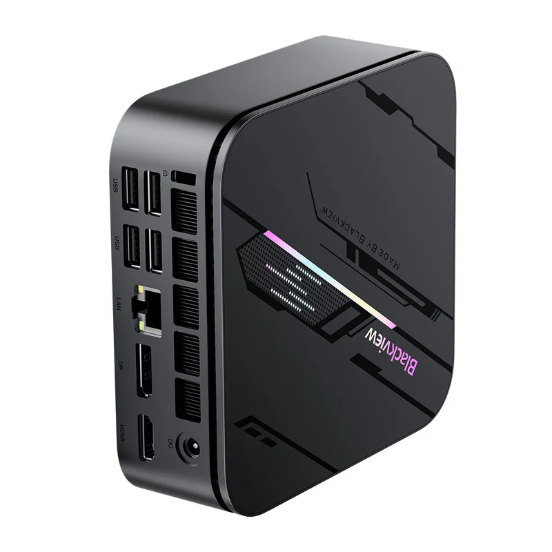 Blackview MP100 Pro - Mini-PC, Intel/AMD CPU, 16 Go RAM, 1 To SSD, WiFi 6, Triple Écran 4K