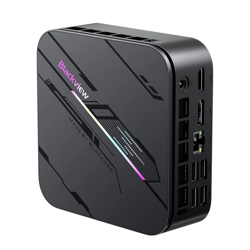 Blackview MP100 Pro - Mini-PC, Intel/AMD CPU, 16 Go RAM, 1 To SSD, WiFi 6, Triple Écran 4K