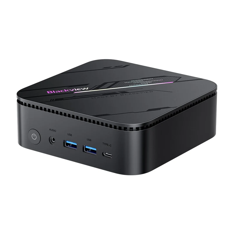 Blackview MP100 Pro - Mini-PC, Intel/AMD CPU, 16 Go RAM, 1 To SSD, WiFi 6, Triple Écran 4K