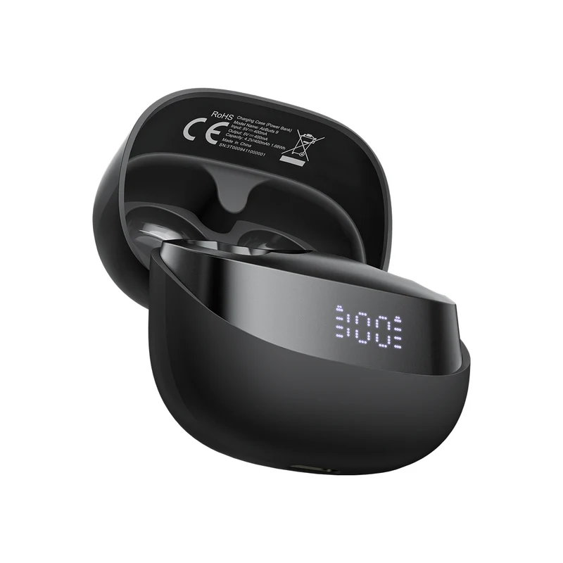 Blackview AirBuds 9 – Écouteurs Intra-Auriculaire TWS avec Affichage LED Intelligent – Réduction de Bruit PNC – Mode Veille