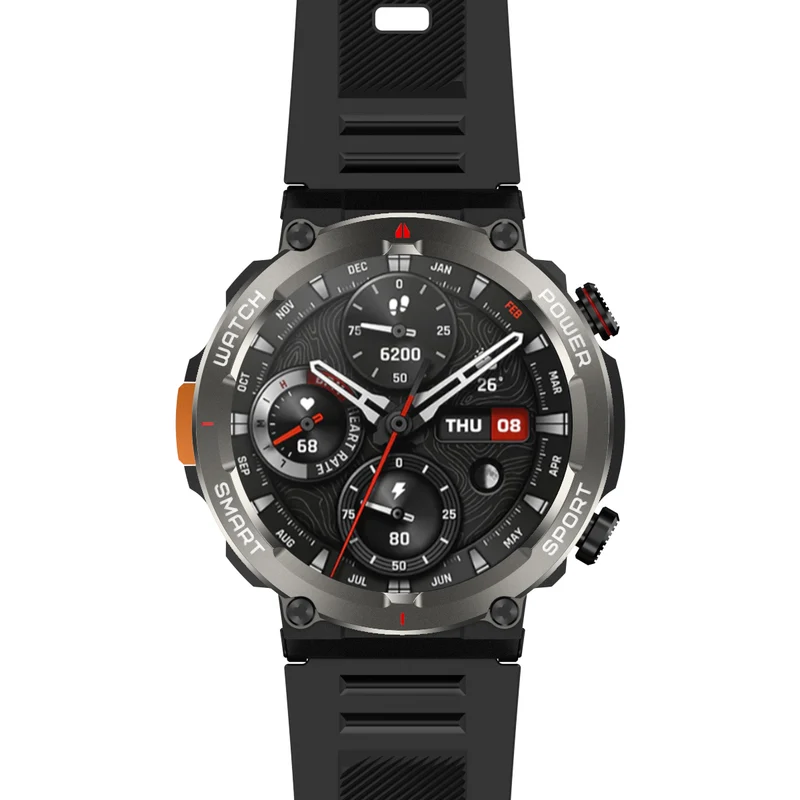 Blackview W50 Pro – Montre Connectée Robuste IP68 avec Lampe Torche LED – Écran 1,45"