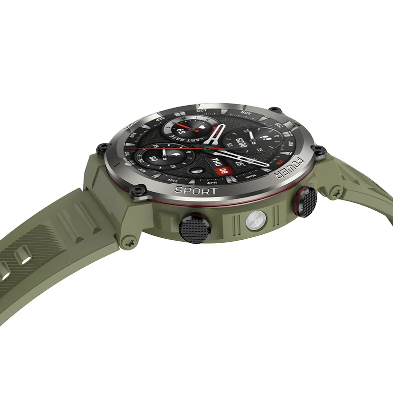 Blackview W50 Pro – Montre Connectée Robuste IP68 avec Lampe Torche LED – Écran 1,45"