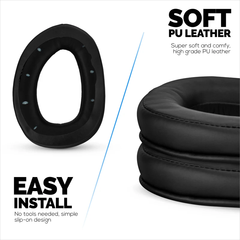 Coussinets de rechange pour écouteurs SENNHEISER GSP300, GSP350, GSP301, GSP302, GSP303 et GSP370 - Cuir PU souple et mousse à mémoire de forme