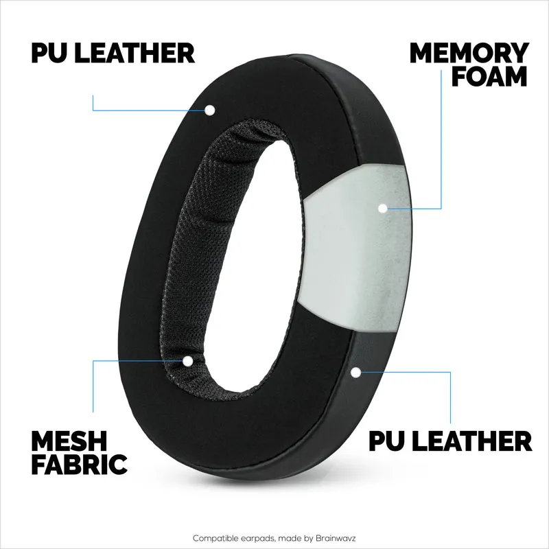 Coussinets de rechange pour écouteurs Sennheiser GSP500, GSP550, GSP600 et GSP670 - Cuir PU et mousse à mémoire de forme
