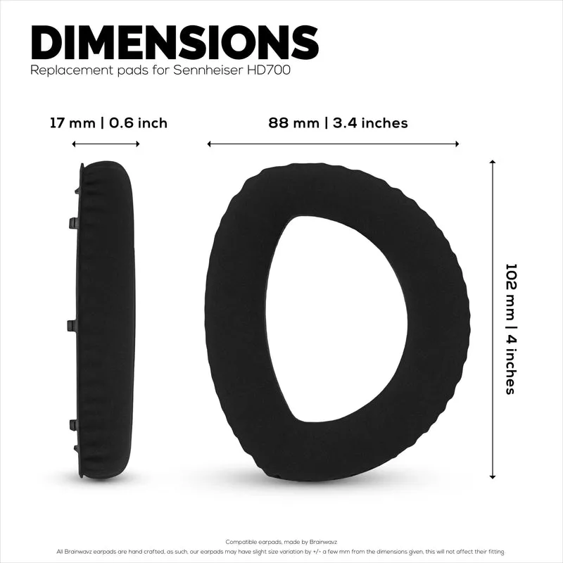 Coussinets de rechange pour casque Sennheiser HD700 - Cuir PU et mousse