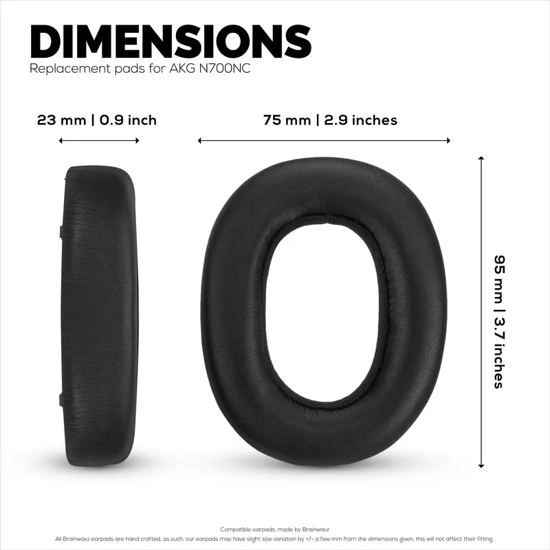Coussinets de rechange pour casque AKG N700NC - Cuir PU souple et mousse à mémoire de forme