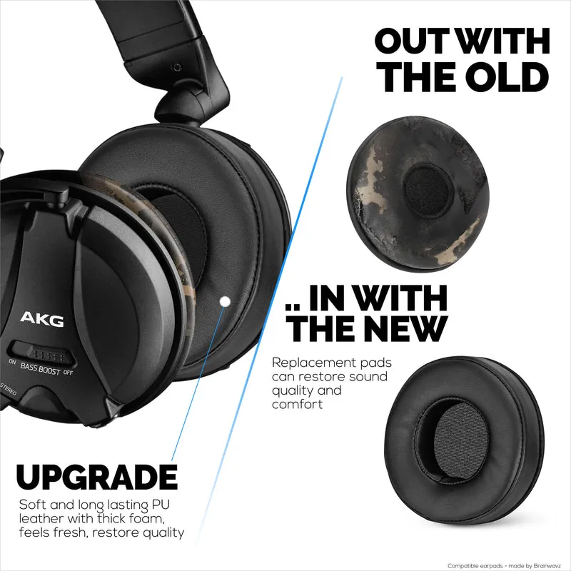 Coussinets de rechange pour casque AKG K181 - Cuir PU souple et mousse souple