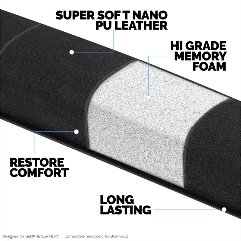 Bandeau de remplacement pour casque SENNHEISER HD700-cuir PU souple et coussin en mousse à mémoire de forme