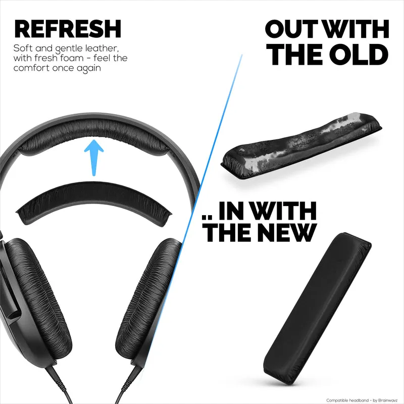 Bandeau de remplacement pour écouteurs SENNHEISER HD201, HD180, HD201S et HD206 - Coussin en cuir et mousse