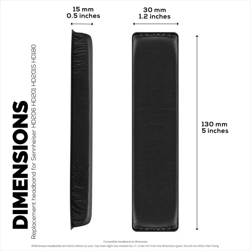 Bandeau de remplacement pour écouteurs SENNHEISER HD201, HD180, HD201S et HD206 - Coussin en cuir et mousse