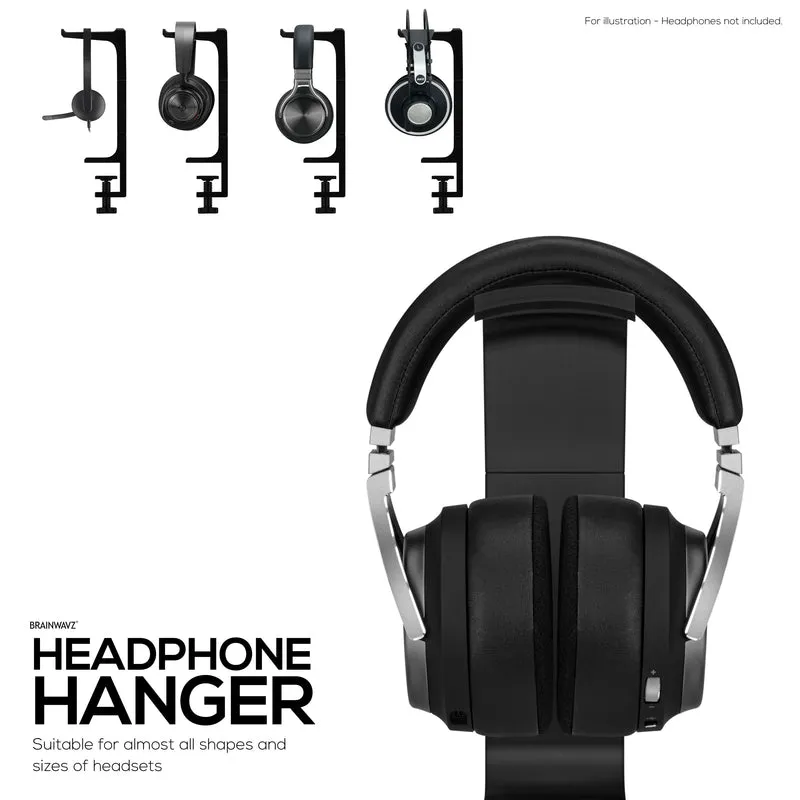 The Dillard - Support pour casque de bureau latéral, adapté à tous les casques, se fixe à la table