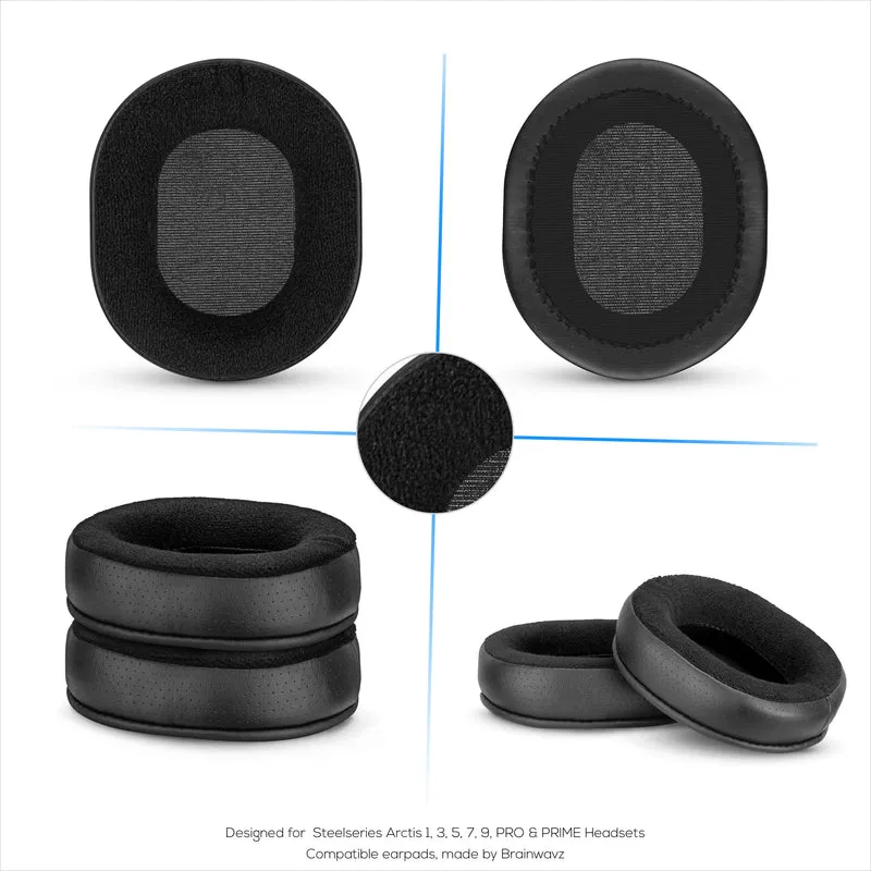 Coussinets hybrides pour casques Steelseries Arctis 1, 3, 5, 7, 9, PRO et PRIME – Mousse à mémoire de forme plus épaisse, plus confortable et durable
