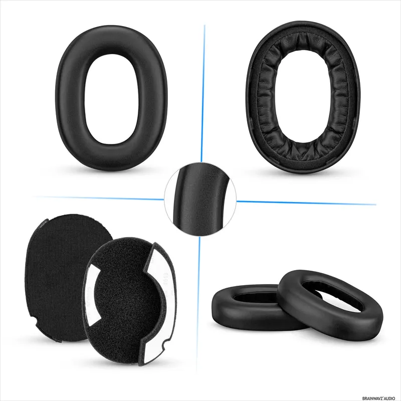 Oreillettes de remplacement pour écouteurs sans fil Jabra Elite 85H - Cuir PU souple et mousse à mémoire de forme