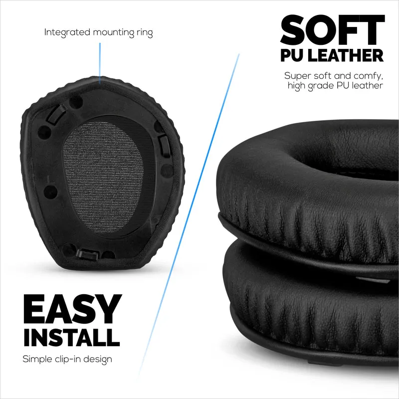 Oreillettes de remplacement pour écouteurs SENNHEISER RS165, RS175, RS185 et RS195-cuir PU souple et mousse souple