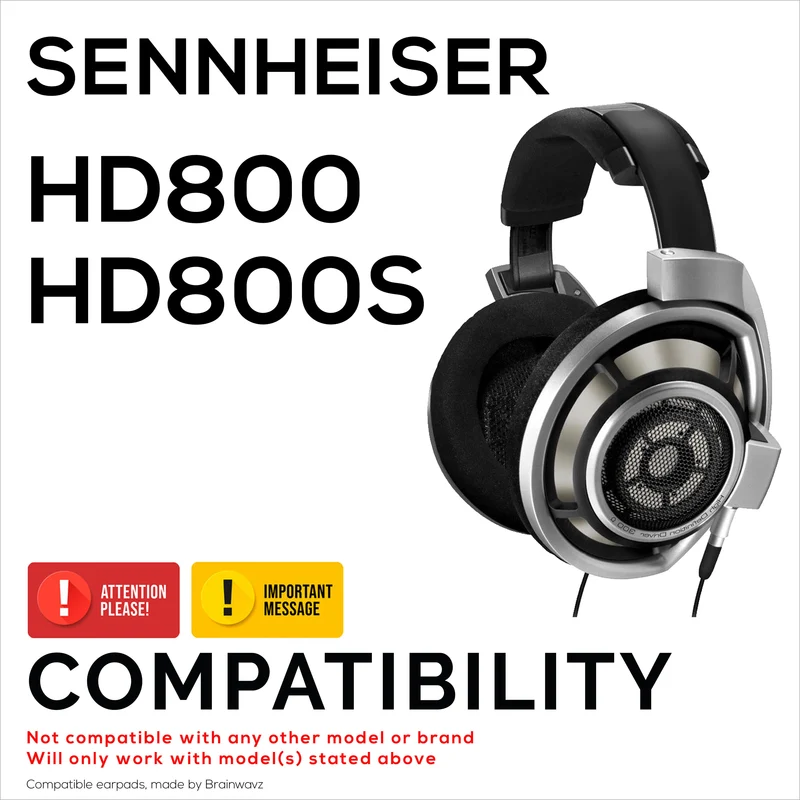 Oreillettes en peau de mouton pour écouteurs SENNHEISER HD800 et HD800S, haute qualité, cuir véritable souple et mousse à mémoire de forme
