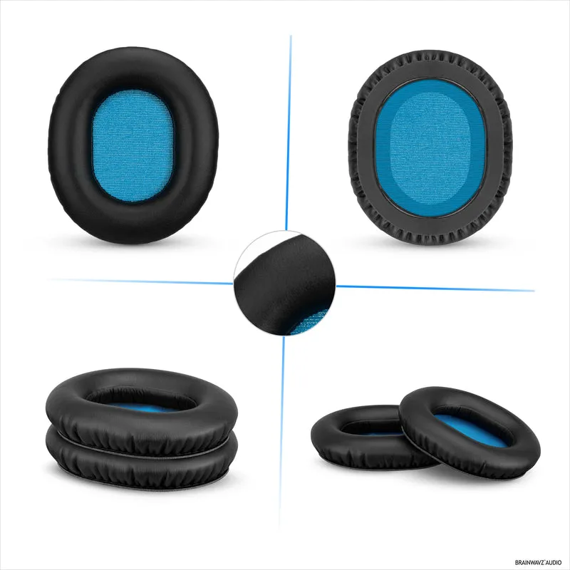 Oreillettes de remplacement pour écouteurs Sennheiser HD8 / HD8 DJ / HD6 Mix - Cuir PU souple et mousse à mémoire de forme