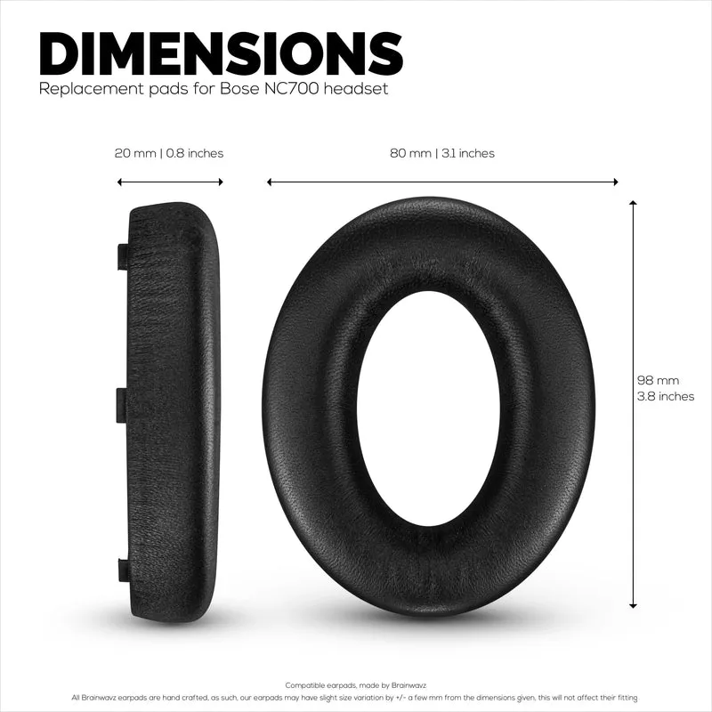 Oreillettes en peau de mouton pour écouteurs BOSE NC700, coussinets d'oreille en cuir souple et mousse à mémoire de forme de haute qualité pour un confort supplémentaire