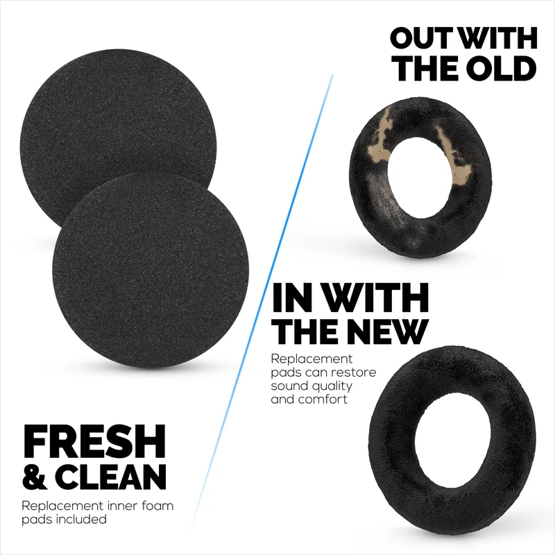 Coussinets en velours pour les séries BEYERDYNAMIC DT880, DT531, DT690, DT811, DT880, DT911, DT931 et DT990