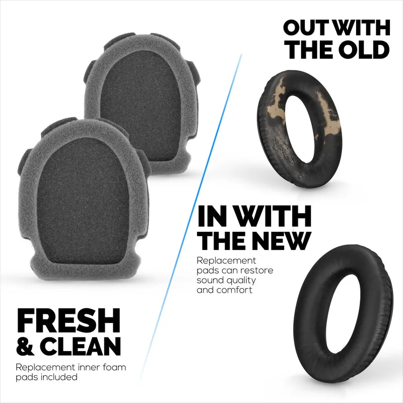 Oreillettes de remplacement pour écouteurs BOSE Aviation A20 A10 X-cuir PU souple et mousse à mémoire de forme